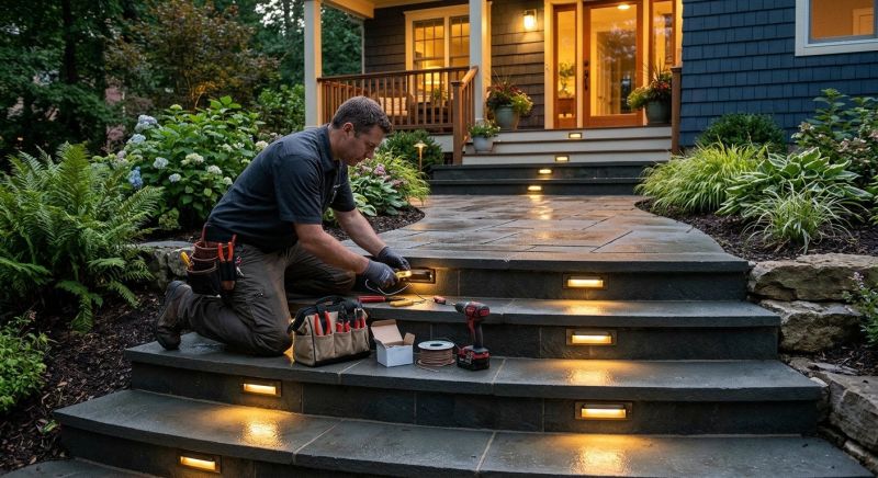 Step Lighting Installation in Kansas City, KS