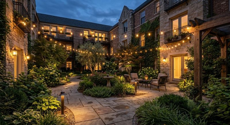 Courtyard Light Installation in Alpharetta, GA