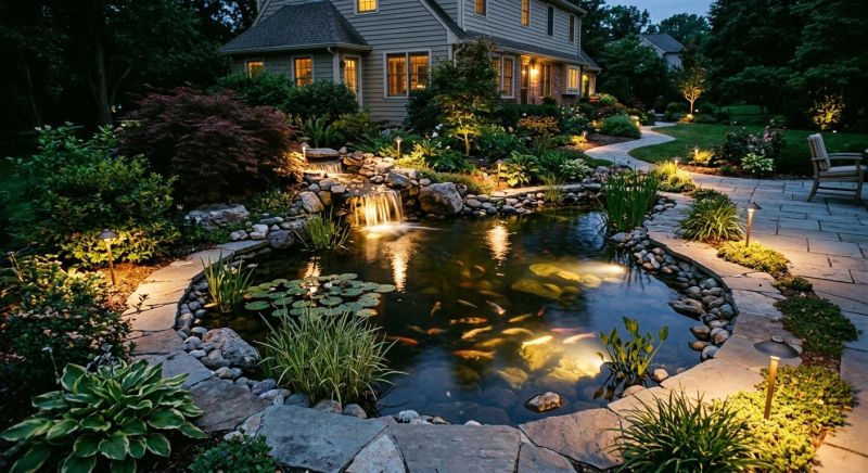 Pond Lighting Installation in Alpharetta, GA