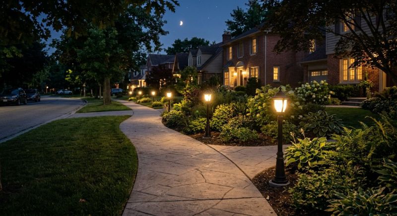 Sidewalk Lighting Installation in Alpharetta, GA