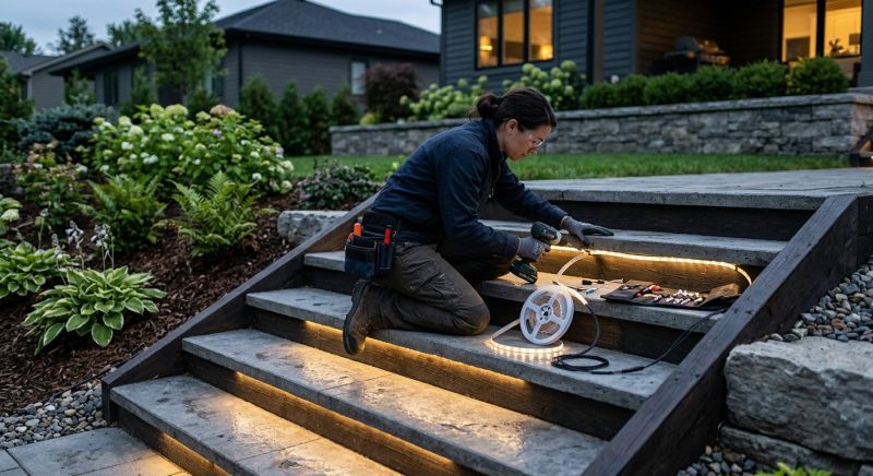 Step Lighting Installation in Alpharetta, GA